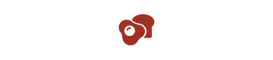 Two stylized mushrooms in a minimalist design.