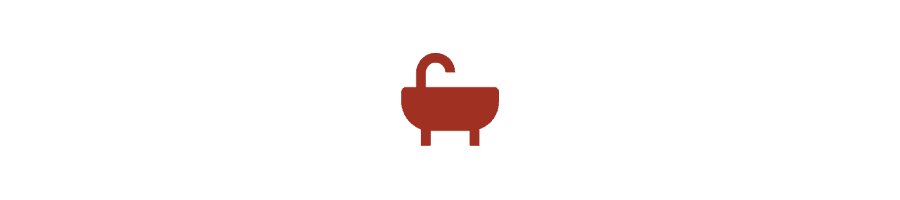 Icon of an open bathtub with a faucet.