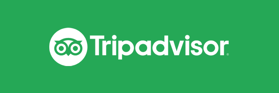 Tripadvisor logo on a green background.