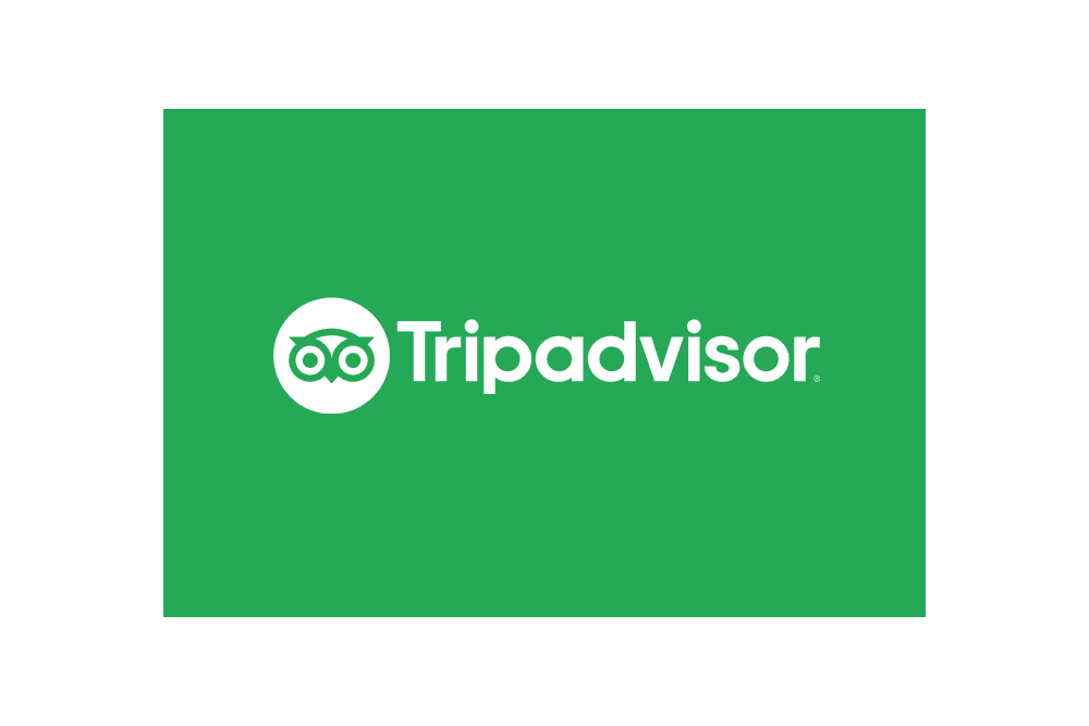 Tripadvisor logo on a green background.